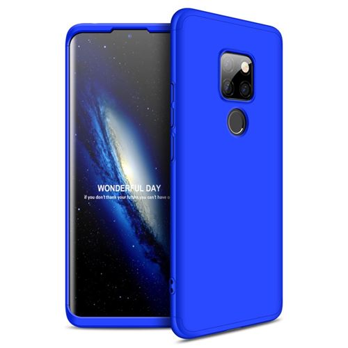 Coque en TPU détachable 3-pièces matte rigide bleu pour votre Huawei Mate 20