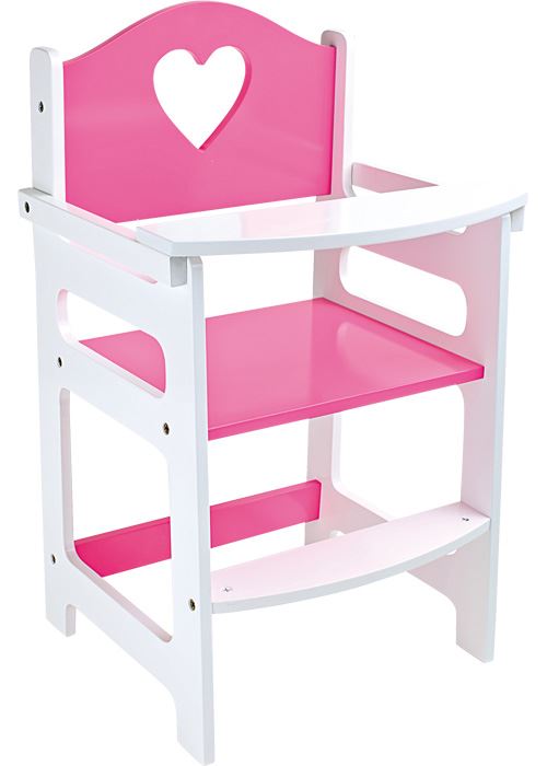 Chaise Haute De Poupée, Rose
