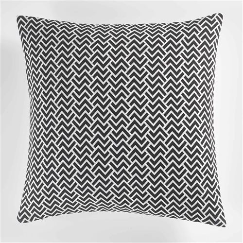 housse de coussin +encart 40 x 40 cm polycoton imprime zag