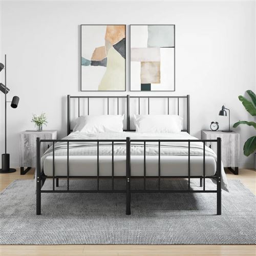 Vidaxl Gris Tables De Chevet 2 Pcs Sonoma 40X40x50cm Bois D'ingénierie827625 - Image 2