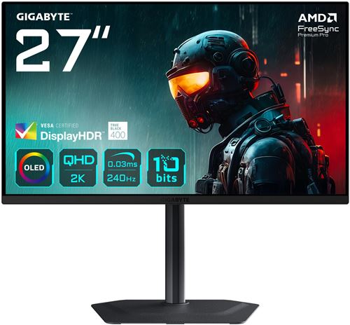 Gigabyte MO27Q2 27' QD OLED QHD 240Hz 0.03ms HP USB C