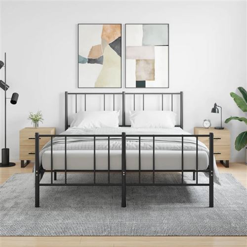 vidaXL - Table de Chevet - Lot de 2 - Style Moderne - Chêne Sonoma - Image 3