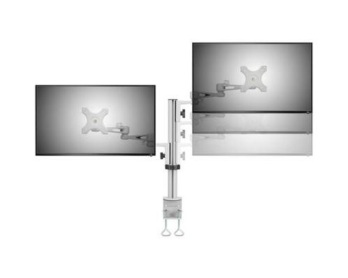 SpeaKa Professional SP-5986112 x2 Support de table pour écran 33,0 cm (13) - 68,6 cm (27) réglable en hauteur, inclinable, mobile, rotatif