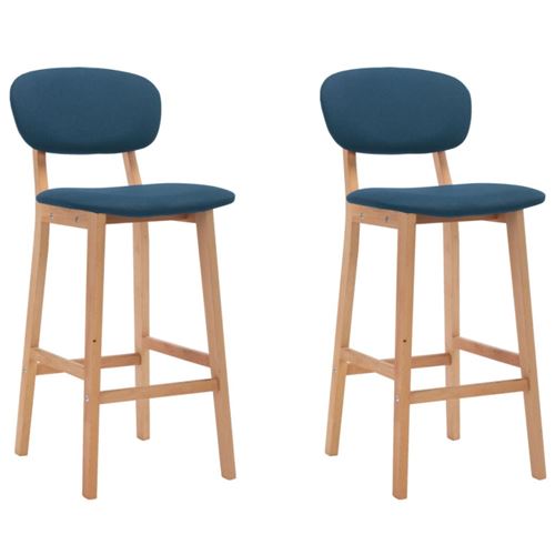 Non Communiqué Bleu Tabourets De Bar Lot De 2 Tissu