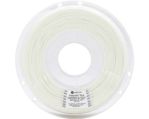 Polymaker 70593 Filament PLA 1.75 mm 3 kg blanc PolyLite