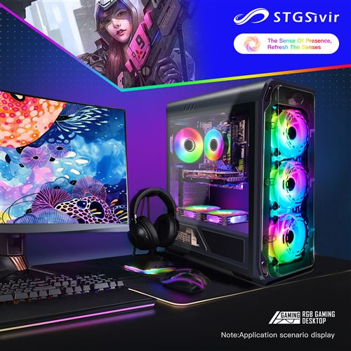 50€ sur STGsivir Gaming PC de bureau de jeu, Intel Core i5-10400F
