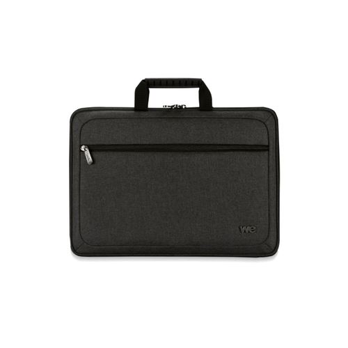 WE SACOCHE 15.6'', dos semi-rigide, polyester + EVA, gris foncé