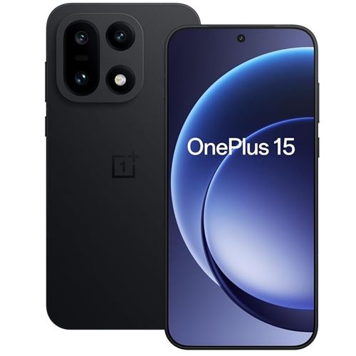 Smartphone OnePlus 15 5G (versión global) con Snapdragon 8 Elite Gen 5, pantalla de 165 Hz, batería de 7300 mAh, 120 W, NFC, color negro teléfonos móviles