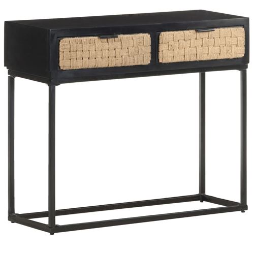 vidaXL Table console 90x35x76 cm Bois de manguier massif