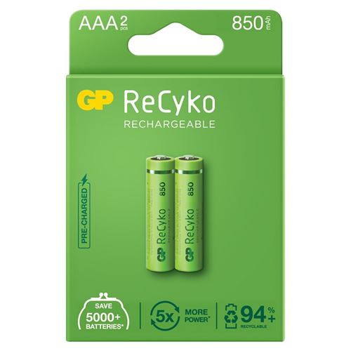 Les piles rechargeables GP ReCyko 850mAh AAA allient performanc