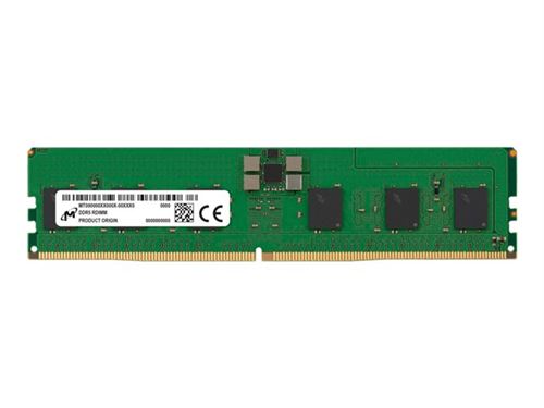 CRUCIAL Micron - DDR5 - module - 16 Go - DIMM 288 broches - 6400 MHz / PC5-51200 - CL52 - 1.1 V - m&eacute;moire enregistr&eacute; - ECC - vert 