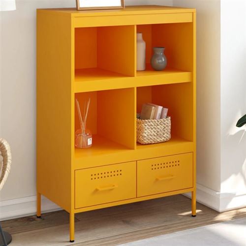 Vidaxl Jaune - Buffet Haut Moutarde - Image 2