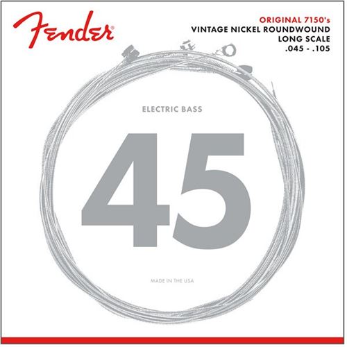 Fender 7150M Original 7150s Pure Nickel medium, jeu de cordes guitare basse électrique