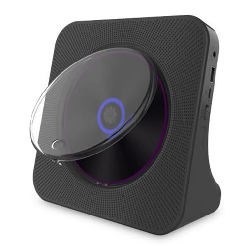 LINFE Rechargeable Lecteur CD rétro - Noir