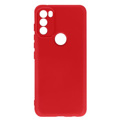 Avizar Coque pour Motorola Moto G71 5G Silicone Semi-rigide Finition Soft-touch Fine Avizar rouge