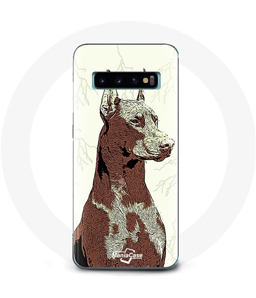 Coque pour Samsung Galaxy S10 Doberman Race de chiens Maniacase