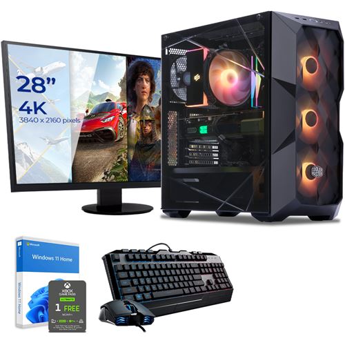 Sedatech Pack PC Pro Gamer Watercooling • Intel i9-12900KF • RTX 3070 Ti • 32 Go RAM • 1To SSD M.2 • 3To HDD • Windows • Moniteur 28