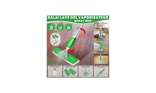 Balai vaporisateur lave sol vert