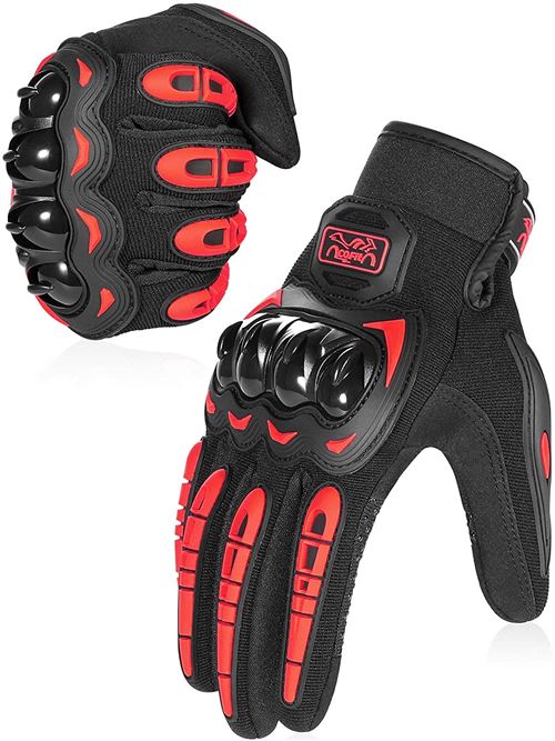 1 Paire de Gants de moto rouges taille M à écran tactile pour les sports de plein air