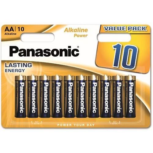 PANASONIC Pack 10 Piles Alcaline POWER BRONZE AA LR6 1,5V