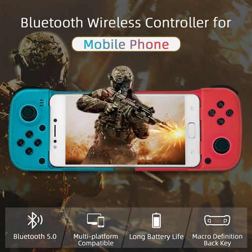 Manette Telephone Android Bluetooth avec Bouton Programmable + Support  Smartphone Inclus - Compatible Iphone, Apple TV, iOS, Android, PS4, PS3 et  PC Gamer - Jouez à Fortnite, Call of Duty sur Mobile 