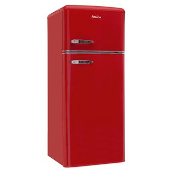 Réfrigérateur combiné 55cm 246l statique rouge Amica AR7252R - 1