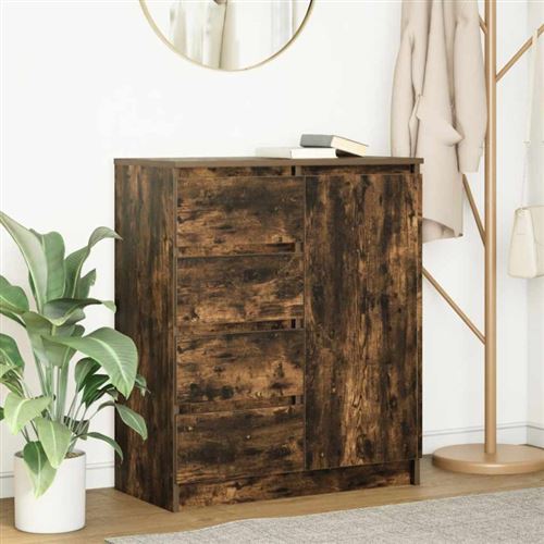 vidaXL - Buffet - Chêne Fumé - 71x35x84 cm - Image 3