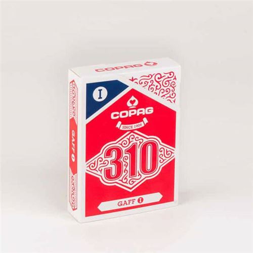 Copag 310 Slimeline Gaff I - Jeu Truqué - Jeu De 56 Cartes Toilées Plastifiées – Format Poker – 2 Index Standards