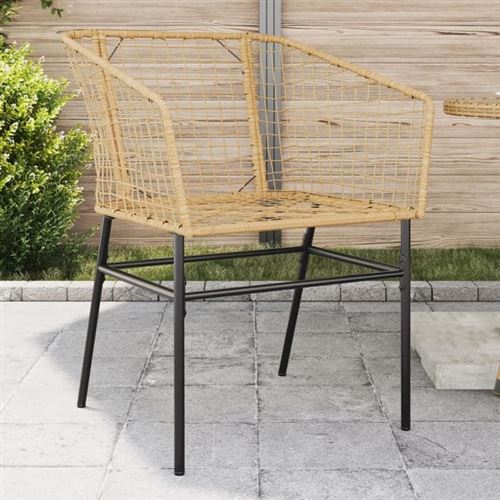 Non Communiqué Marron Vidaxl Chaises De Jardin Lot De 2 Résine Tressée, Siège De Jardin, Siège D'extérieur, Chaise D'extérieur, Siège De 369099