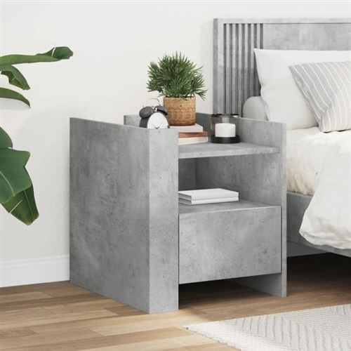 VIDAXL - Table de chevet - Gris béton - 45x50x50 cm - Image 3