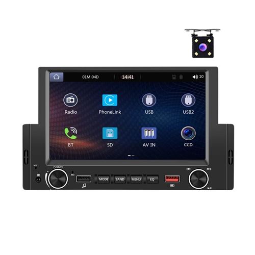 Autoradio 6.2 Pouces CarPlay Android Bluetooth Caméra AHD FM USB Polyvalent YONIS
