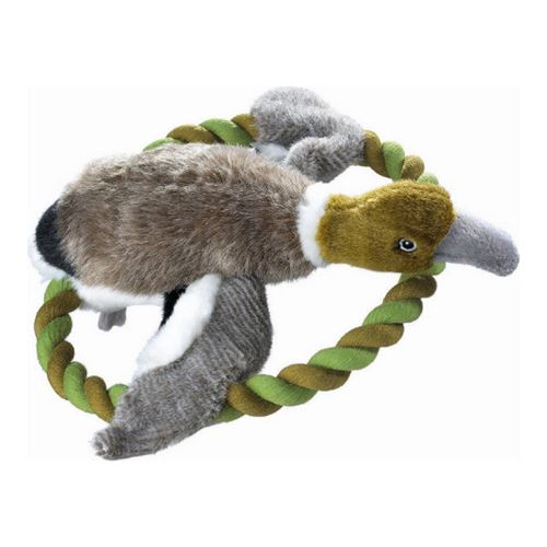 Meilleurs prix pour Jouet Pour Chien En Peluche Hunter Wildlife Train Avec Corde Canard (26 Cm)