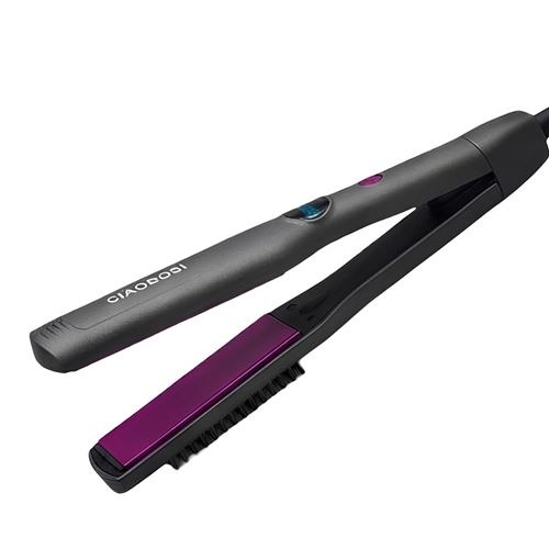 Fer &agrave; Lisser 60W en C&eacute;ramique avec Peigne Int&eacute;gr&eacute; et Chauffage Rapide Noir