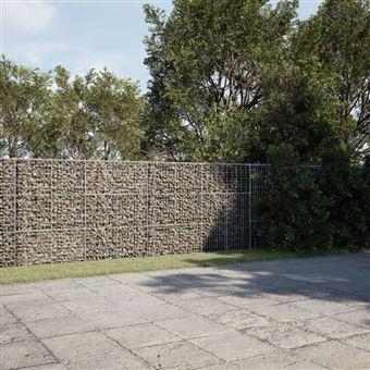 vidaXL Panier gabion avec couvercle 900x50x150 cm fer galvanisé - 1