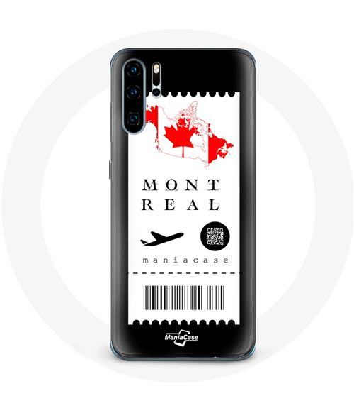 Coque pour Huawei P30 Billet d'avion Montréal Canada Maniacase