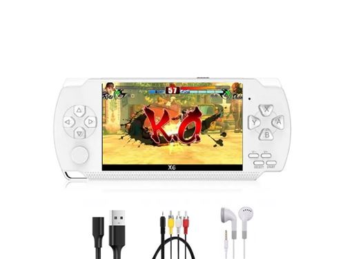 Console rétrogaming SZSMART X6 4.3 8G avec 10000 jeux - blanc