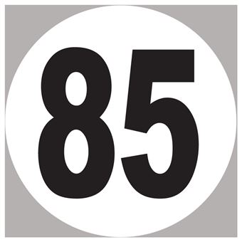 85 Sticker Slant numéro 85 - 10x10cm - Sticker/autocollant - Autocollant et sticker ...