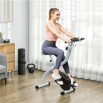Vélo d'appartement à résistance réglable, selle ajustable et
