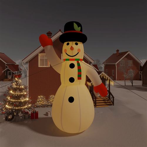 VIDAXL Bonhomme de neige gonflable avec LED IP44 450 cm XXL pas cher 