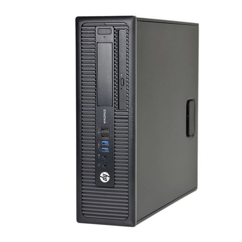 HP EliteDesk 800 G1 - SFF Core i5 4130 - RAM 8 Go - SSD 120 Go, HDD 500 Go - DVD - HD Graphics 4400 - Windows 10 - moniteur : aucun - noir - reconditi