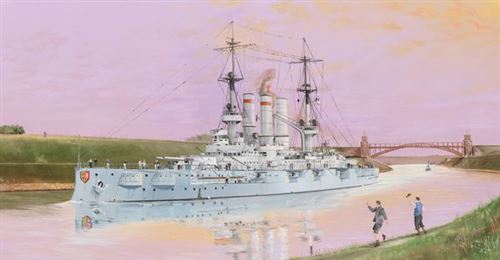 Maquette bateau Trumpeter Bataille du Schleswig-Holstein 1908- 1/350