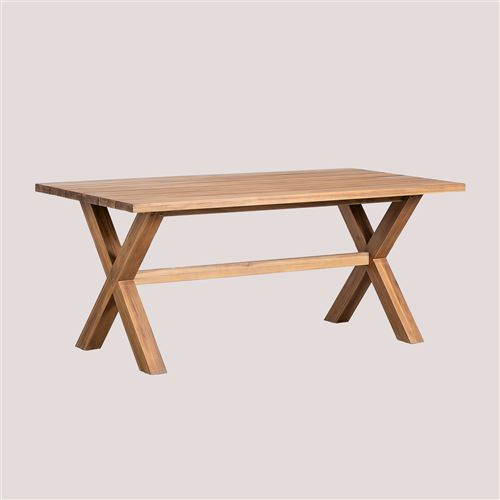 Table de jardin rectangulaire en bois d'acacia (180x90 cm) Giada SKLUM Brun Acacia foncé