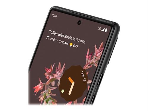 Google Pixel 6 - 5G smartphone - double SIM - RAM 8 Go / Mémoire interne 128 Go - OLED display - 6.4"" - 2400 x 1080 pixels (90 Hz) - 2x caméras arrière 50 MP, 12 MP - front camera 8 MP - Noir tourmente État correct - N/A reconditionné disponible sur Fnac