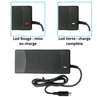 Chargeur pour Trottinette Xiaomi M365, M365 Pro, Mi Pro 2, Mi 3, Mi 1S, et  Essential - Noir - Français