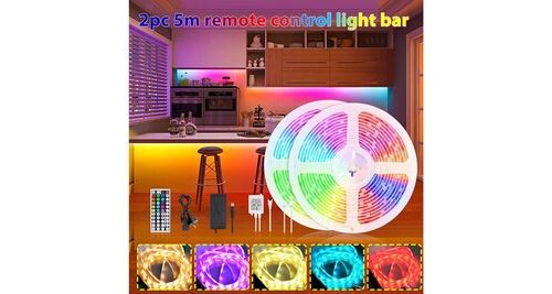 La bande de 32. 8ft rvb led allume la lumineuse changeante ultra-longue couleur 600leds - multicolore