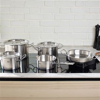 Jeu De 5 Casseroles Fissler Original-Profi – Acier Inoxydable 18/10, Compatible Induction, Fabrication Allemande