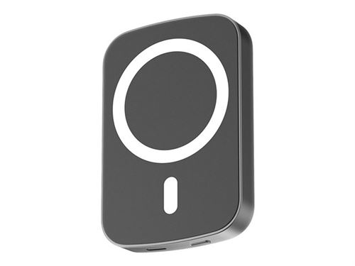BigBen Connected - Bloc de charge sans fil/banque d'énergie - 5000 mAh - 10 Watt (MagSafe) - sur le câble : Lightning - noir