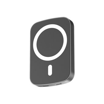 BigBen Connected - Bloc de charge sans fil/banque d'énergie - 5000 mAh - 10 Watt (MagSafe) - sur le câble : Lightning - noir