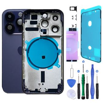 Chassis Remplacement iPhone 14 Pro Violet Intense Chassis Nu +Joint +Kit - 1