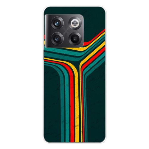 Coque en silicone imprimée compatible OnePlus 10T 5G Retro lines